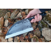 СЕРБСКИЙ НОЖ сталь кованная 95х18, рукоять цельнометаллическая граб
